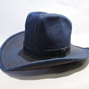 Vintage Levi's Rodeo Western Cowboy Denim Hat 7 ⅛